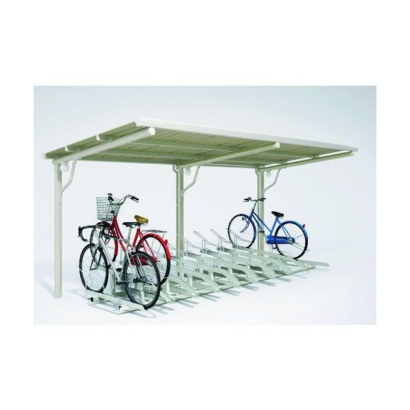 サイクルロビー CY-SLD型スライドラック用・バイク置場用ルーフ 連結型 照明付き CY-SLDR2708-U-S 1点