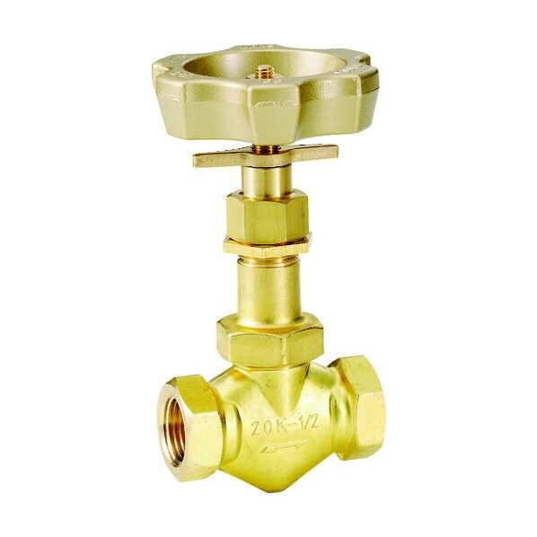 黄銅製ニードルバルブ1/2B プロペラナット付き DH-12LD-R 1点