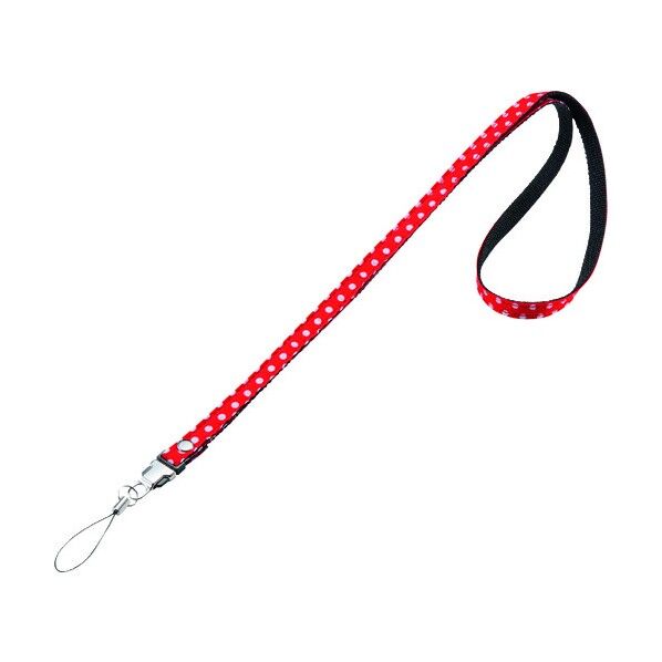 ネックストラップ･水玉 レッド DG-ST34R 1点