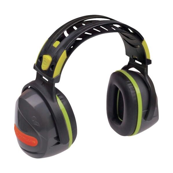 セーフラン安全用品 INTERLAGOS ヘッドバンド型イヤーマフ 遮音値30dB ダブルヘッドバンド グレー D0025-GR 1点