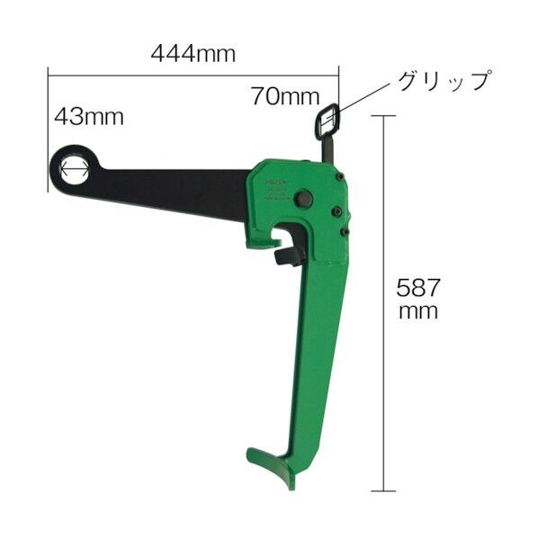 ドラムリフトクランプ(垂直吊)クサビ方式ロック付