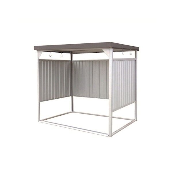 法人専用品多目的万能物置(間口2400×奥行1800mmタイプ) グレー DM-10 1台