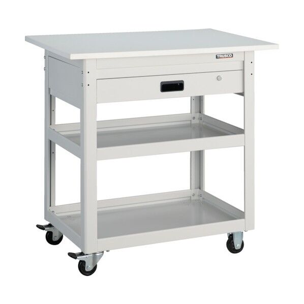 ツールワゴンドルフィン (ゴム車・天板・1段引出し付)