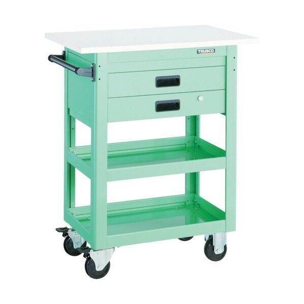 ツールワゴンドルフィン (ゴム車・天板・1段引出し付)