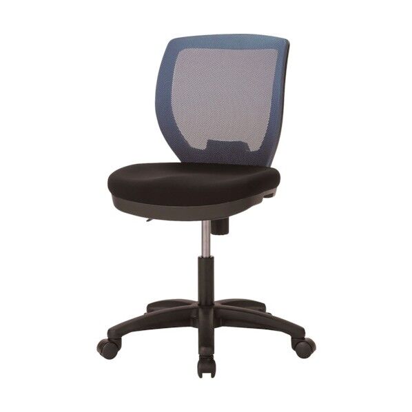 チェア 背メッシュ/座布張り ブルー DNT-52 BL 1点