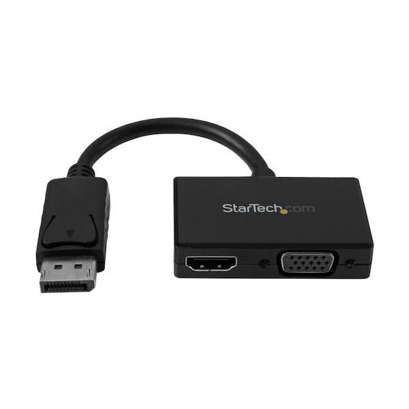 ディスプレイアダプター/DP - HDMI 1.4 & VGA/1080p/ブラック/ビデオ 変換 コンバーター DP2HDVGA   1個
