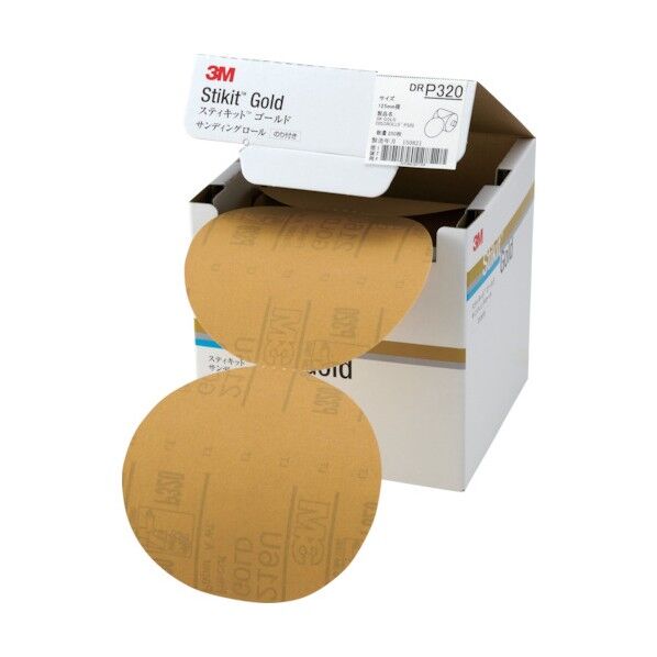 スリーエムジャパン スティキット ゴールドディスクロール 穴なし #320 125mm径 便利グッズ(文具・OA機器) DR 320 GOL 250枚