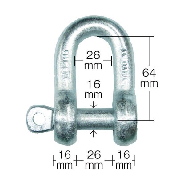 脱落防止シャックル1.5t