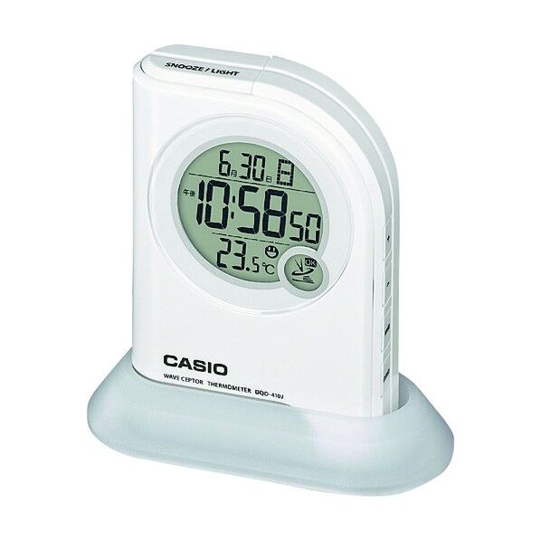 懐中電灯付き電波クロック ホワイト DQD-410J-7JF 1点