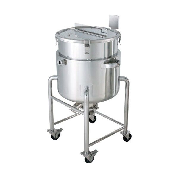 ステンレス鏡板型攪拌機座付ジャケット容器底バルブ