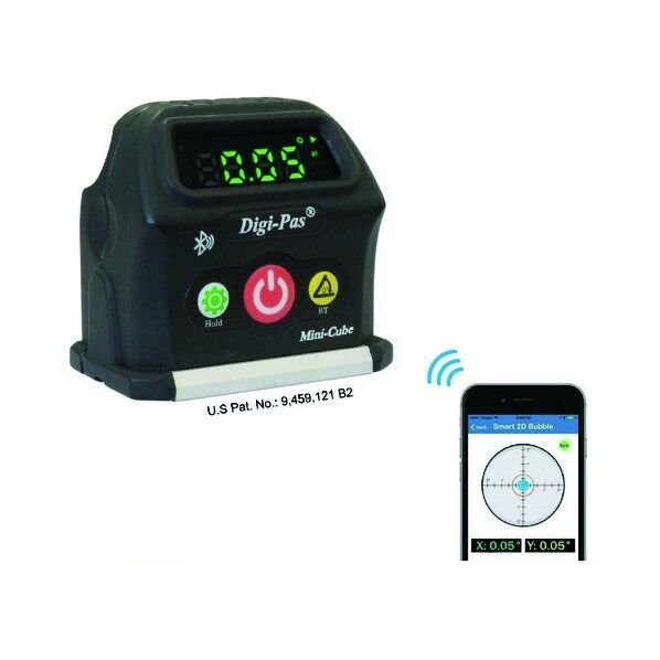 2軸コンパクトデジタル水平器/マグネット付 ブラック 61X58X38mm DWL-90RPO 1個