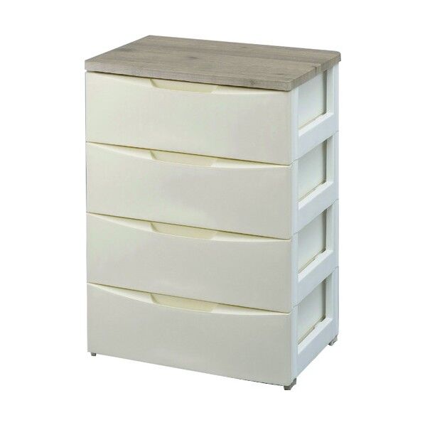 デザインウッドトップチェスト アイボリー DW-554 1点