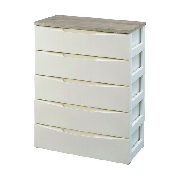 デザインウッドトップチェスト アイボリー DW-725 1点