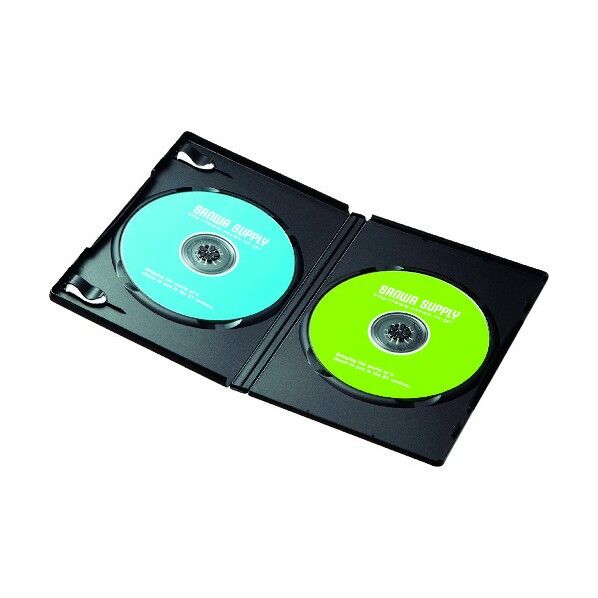 DVDトールケース 2枚収納 DVD-TN2-03BK 3枚