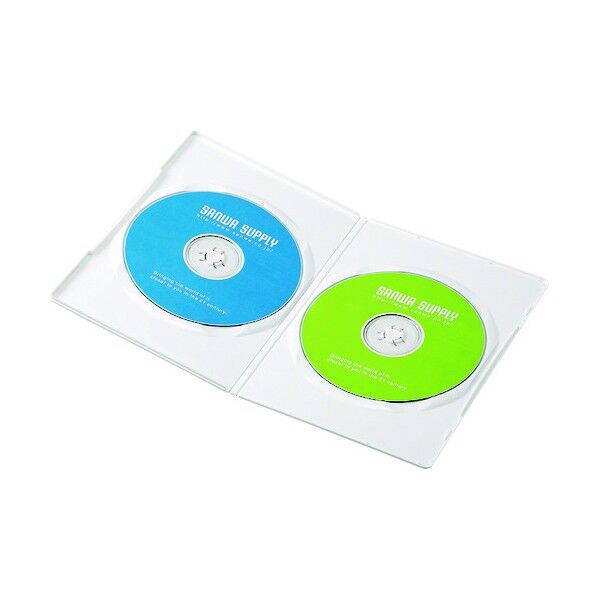 スリムDVDトールケース 2枚収納 DVD-TU2-10W 10枚