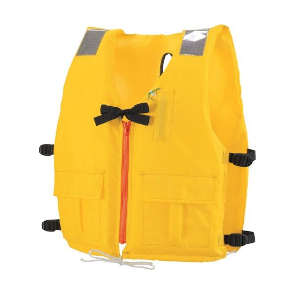 作業用ライフジャケット 背開式 イエロー TYPE A DX-5-YL 1点