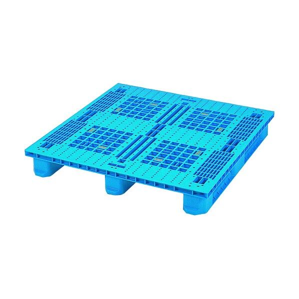プラスチックパレットEA-1010 片面四方差シ ブル- EA-1010-BL 1枚
