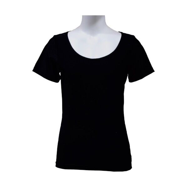 デオドライズテック ウーマン 半袖Uネック BLK