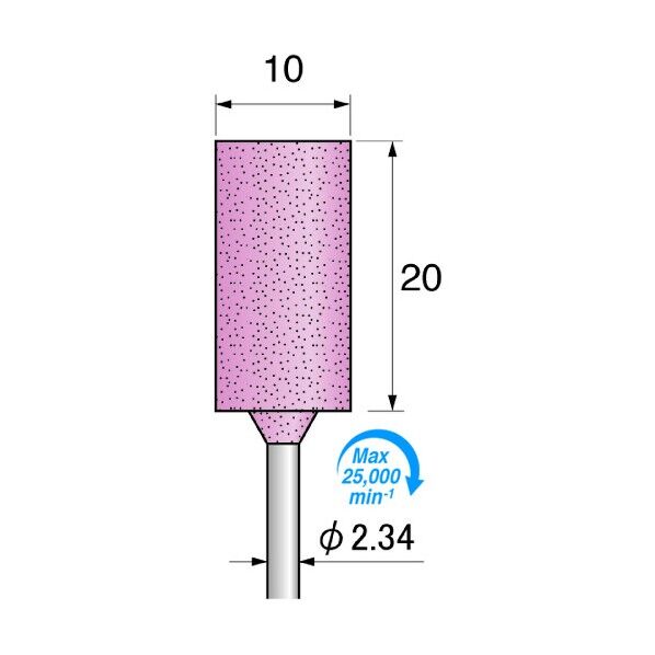 ゴム砥石 セラミックポイント/ホイール 軸径2.34