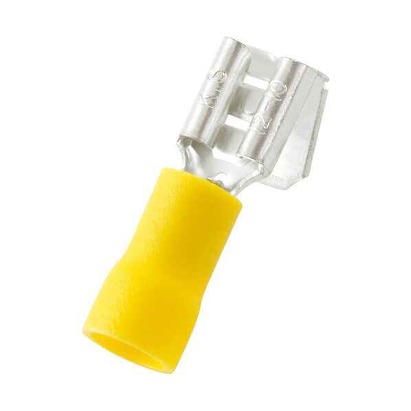 Piggy Back ビニール絶縁被覆付圧着端子 電線サイズ:AWG12~10/3.5~5.5sq 250タブ用 EDV10-250P-Q 25個