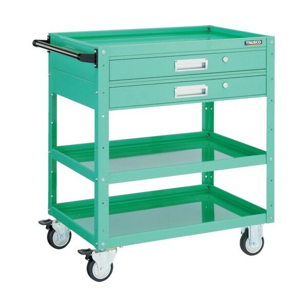 イーグルワゴン (ウレタンキャスター・2段引出し付) 高さ880mm