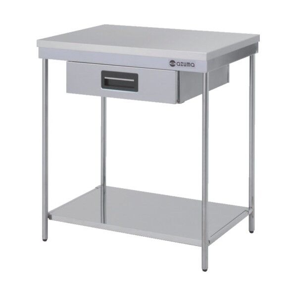 ポータブルステンレス作業台(平棚板タイプ・引出し付・SUS430)