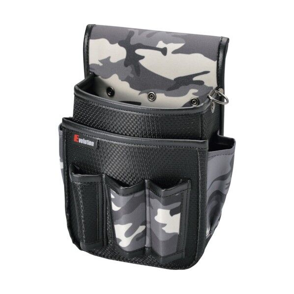 エボリューション 電工袋2段工具差し付 迷彩ブラック