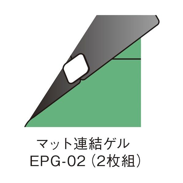 ベッセル マット連結ゲルEPG02 119 x 70 x 7 mm EPG02 2枚