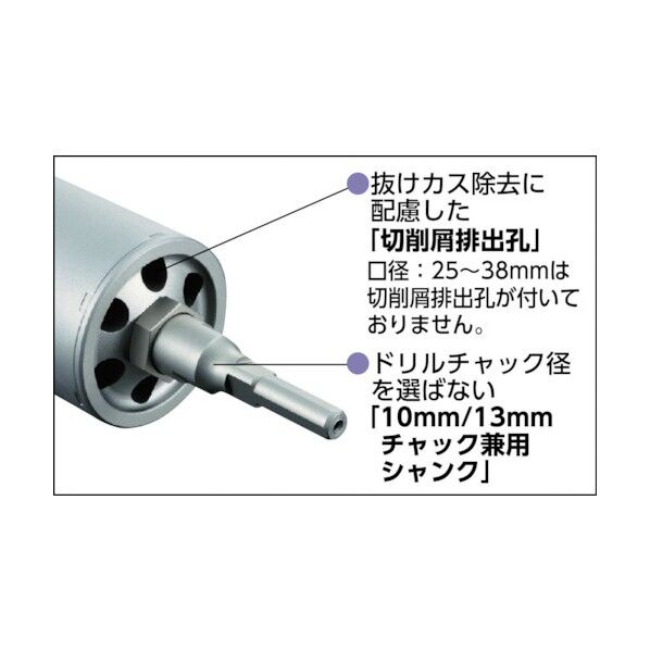 ユニカ ＥＳコアドリル乾式ダイヤ２９ｍｍストレートシャンク ES-D29ST 1点