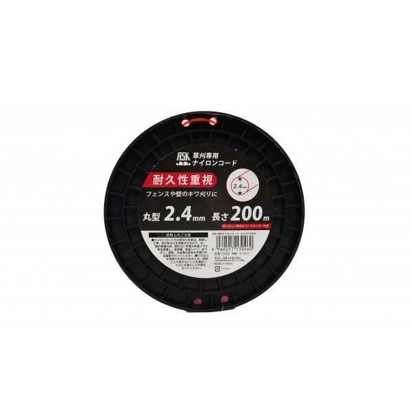ASKお買い得 ナイロンコード丸2.4×200mボビン巻き 130460 1巻