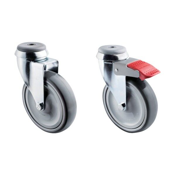 (200130019)ES-JN-100NP-Kポリウレタン 単輪キャスター ES-JN-S-100NP-K 1点