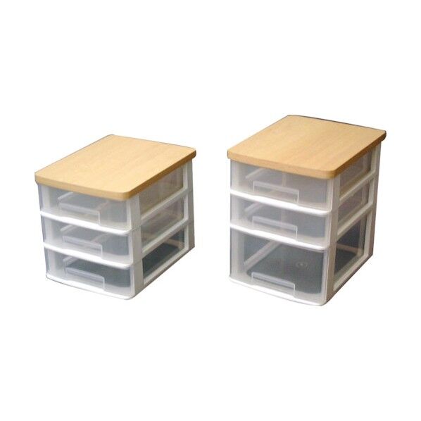 ウッドトップテーブルチェスト