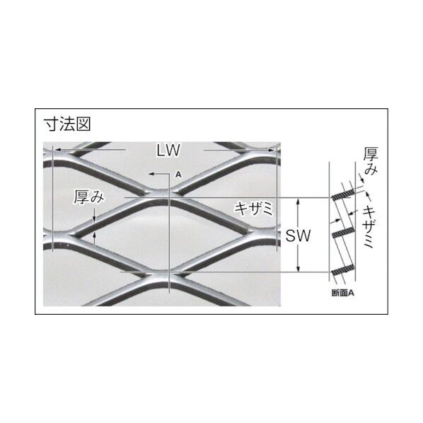 奥谷金網製作所 EX-SS-XS33-T2.3-914X914 OKUTANI 鉄エキスパンド