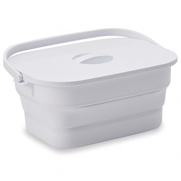 折り畳めるつけ置きバケツ ホワイト I-617 1個