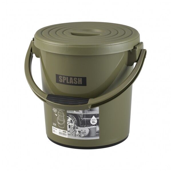 イノマタ化学 スプラッシュ10 モスグリーン 3点/1セット(穴あきバケツ・フタ・外装部分) #3221 3点...