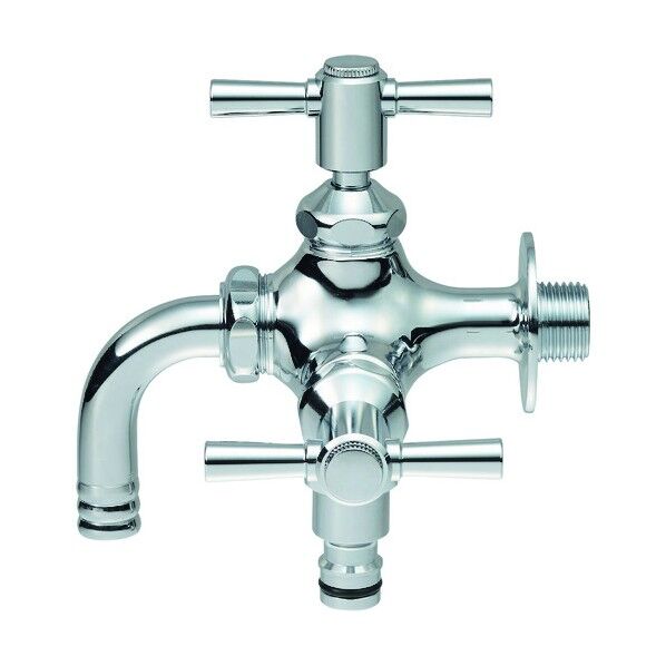 散水用二口横水栓 メッキ F126YV-13