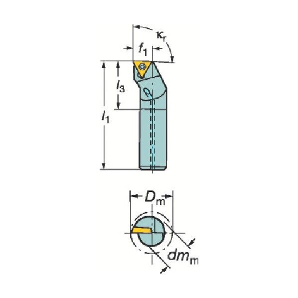 コロターン111 ポジチップ用ボーリングバイト F12Q-STFPR 1