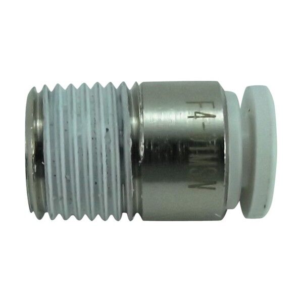 ファイブ六角穴付メイルコネクターＷ（白）４ｍｍ・Ｒ１／８ F4-01MSW 1