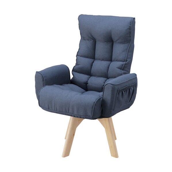 517736 カイテンファブリックチェア ブルー FAC-KH-A 1点