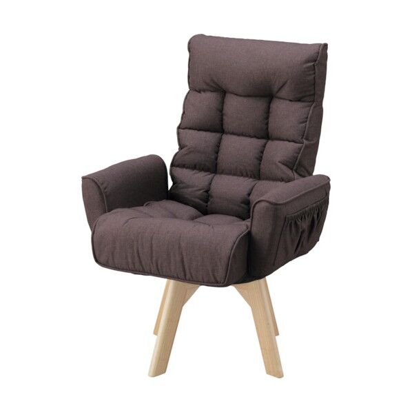 517735 カイテンファブリックチェア ブラウン FAC-KH-T 1点