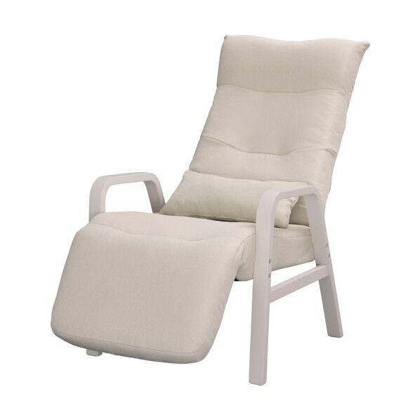 574551 リクライニングウッドアームチェア ホワイト FAC-RHB-W 1点