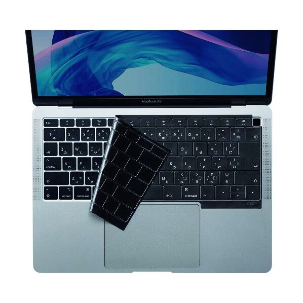 MacBook Air 13.3インチ Retinaディスプレイ用シリコンキーボードカバー ブラック FA-SMACBA13RBK 1点