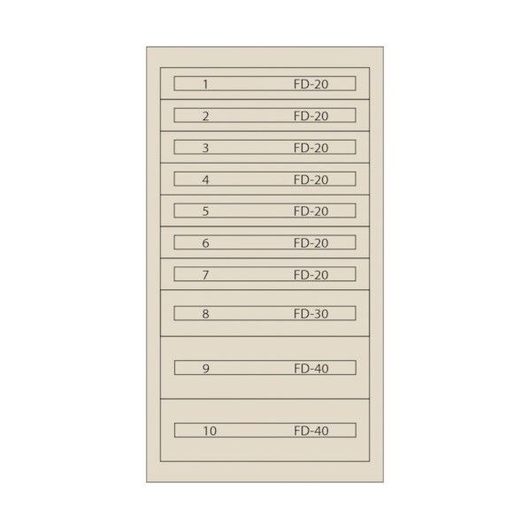 ムラテックKDS ファインキャビネット(塗装色:アイボリー) FC-250R-IV 1点