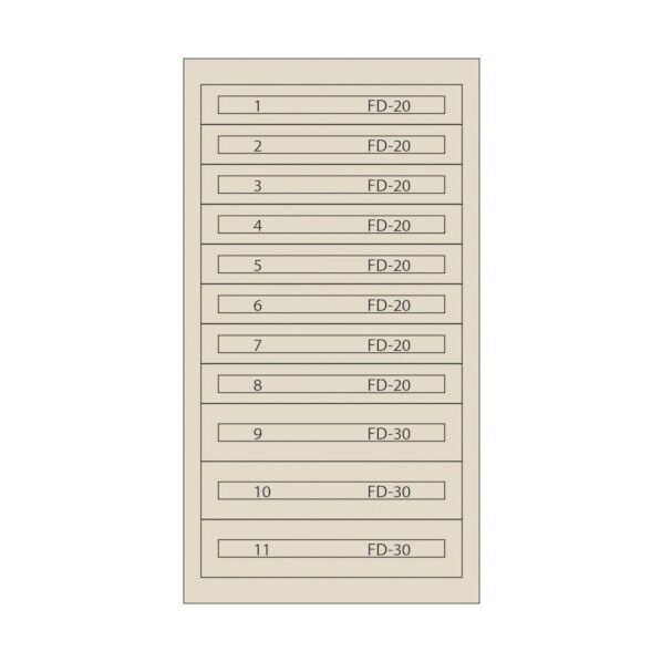 ムラテックKDS ファインキャビネット(塗装色:アイボリー) FC-250U-IV 1点