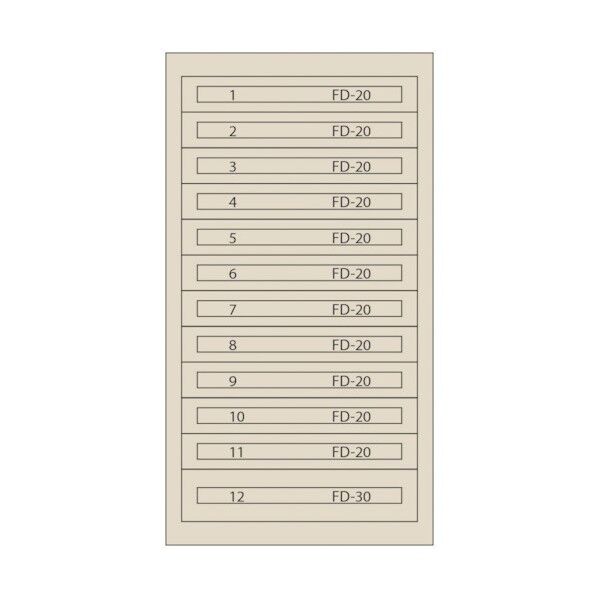 ムラテックKDS ファインキャビネット(塗装色:アイボリー) FC-250W-IV 1点