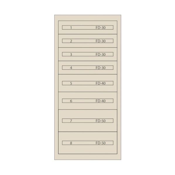 ファインキャビネット(塗装色:アイボリー) FC-300F-IV 1点