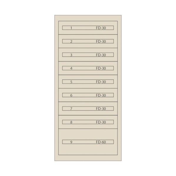 ムラテックKDS ファインキャビネット(塗装色:アイボリー) FC-300H-IV 1点