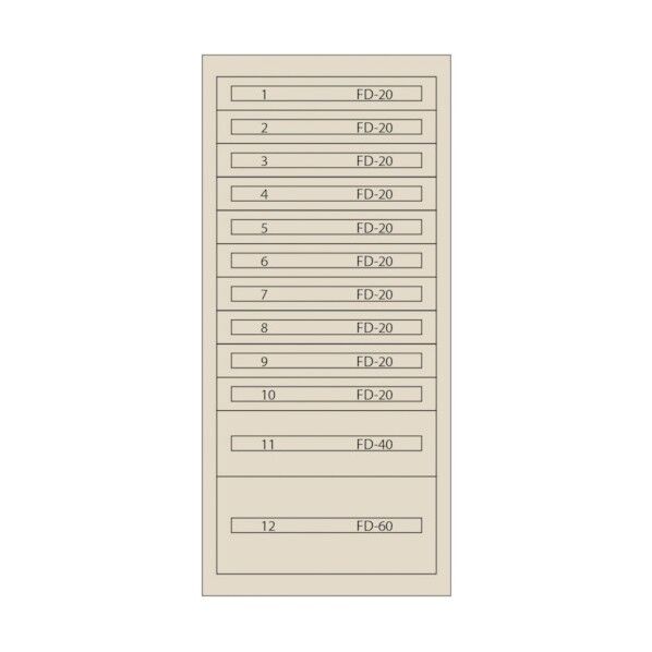 ムラテックKDS ファインキャビネット(塗装色:アイボリー) FC-300O-IV 1点