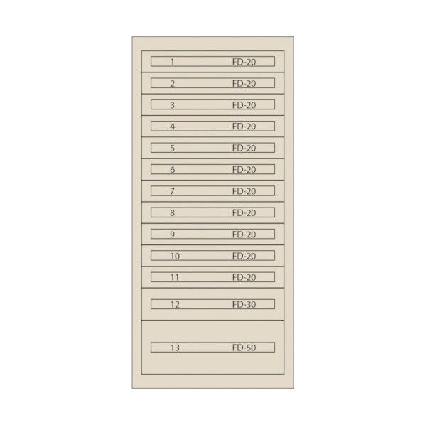 ムラテックKDS ファインキャビネット(塗装色:アイボリー) FC-300S-IV 1点