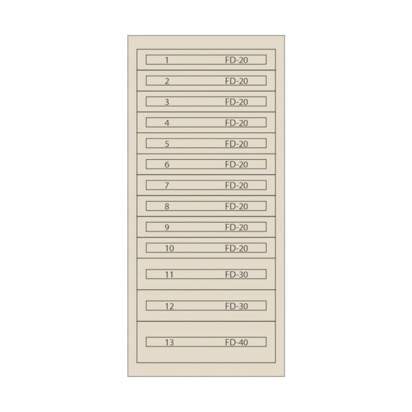 ムラテックKDS ファインキャビネット(塗装色:アイボリー) FC-300T-IV 1点